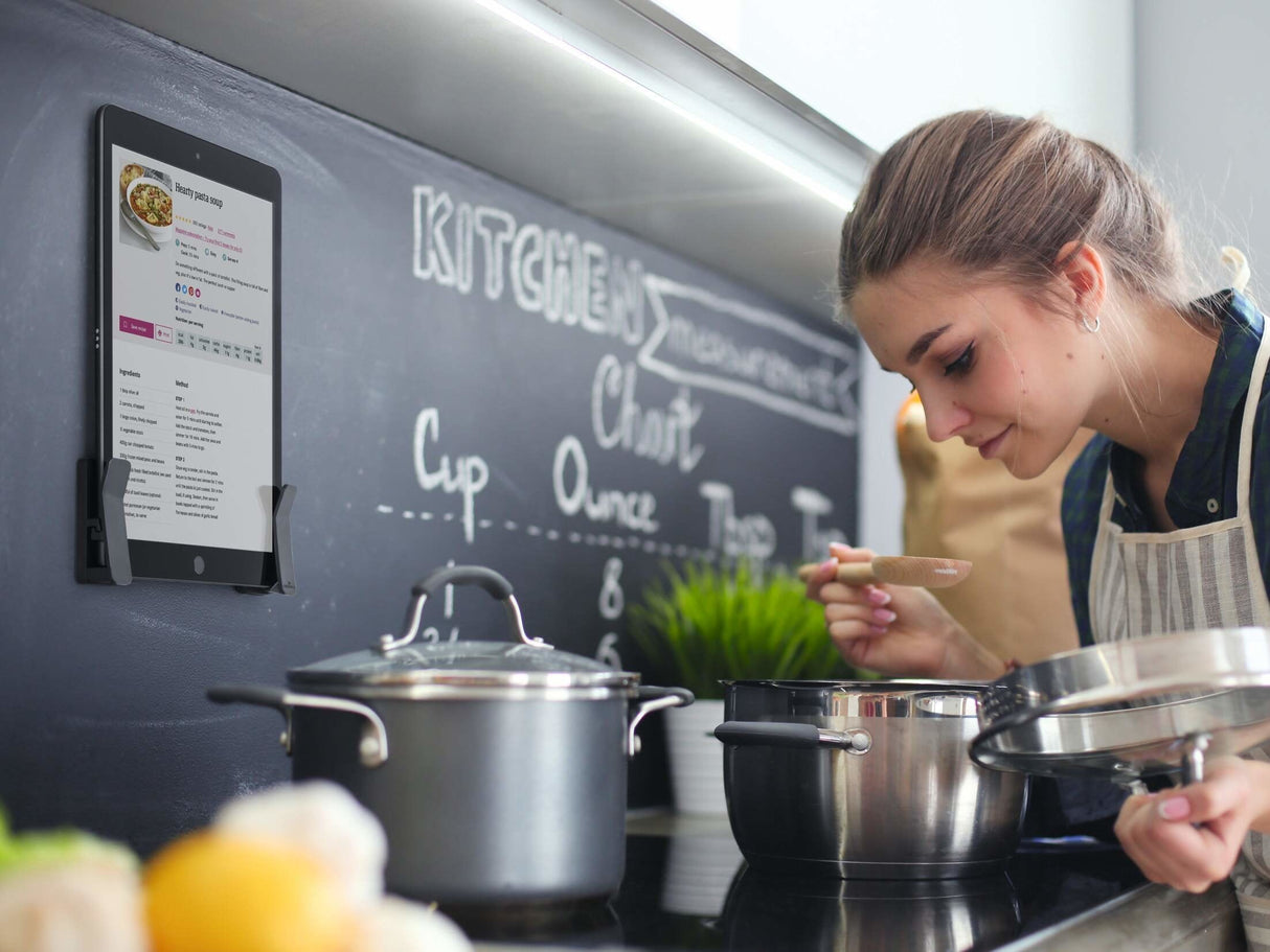 Durable Soporte De Pared Universal Para Tablet Visioclip Plateado