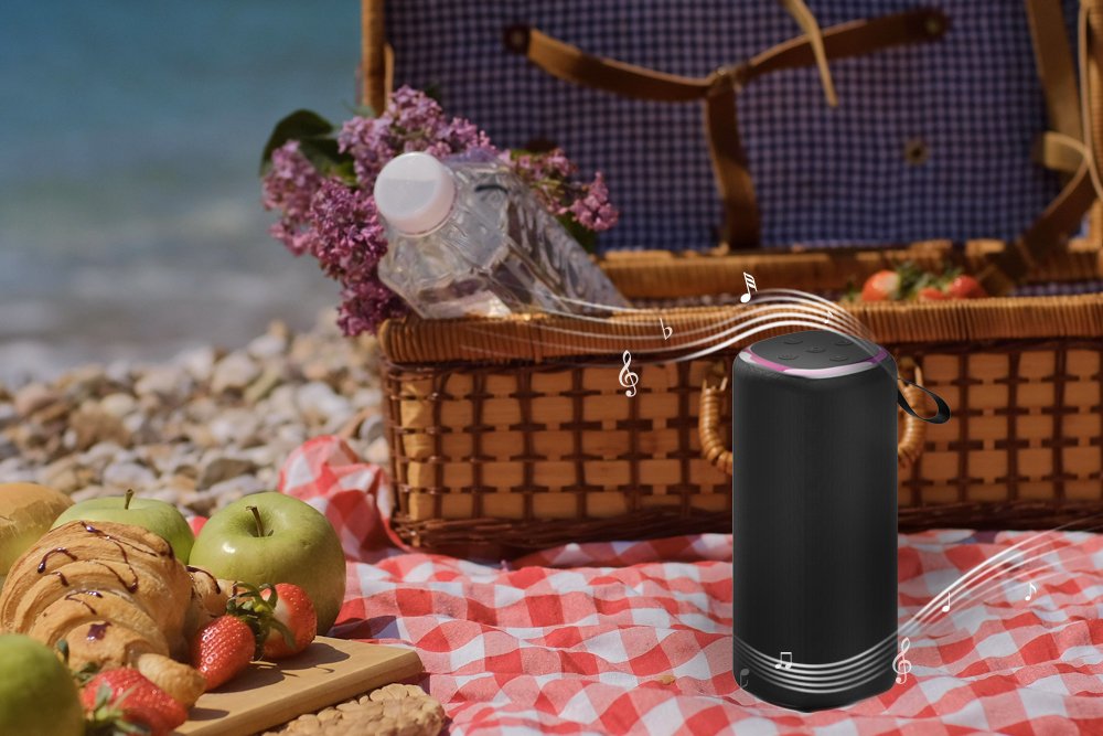 Altavoz Gembird Bt Con Efecto De Luz Led 10w