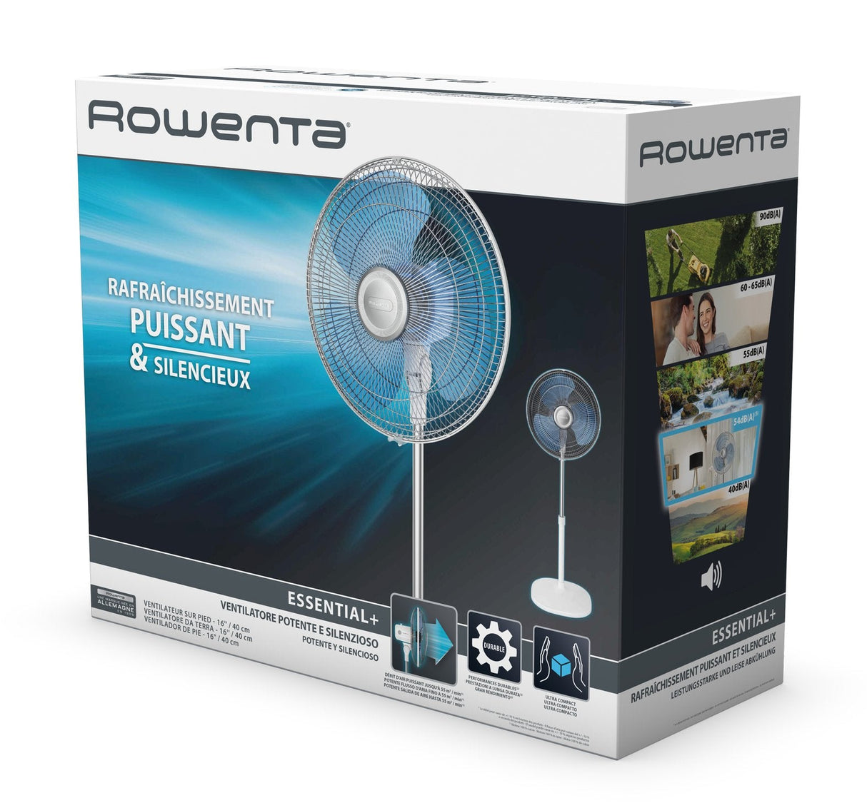 Rowenta Essential + Vu4410f0 - Ventilador Silencioso - 3 Velocidades