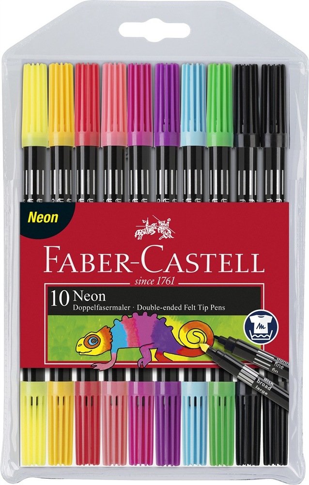 Faber-Camell Doppelfasermaler 10er Etui Neon