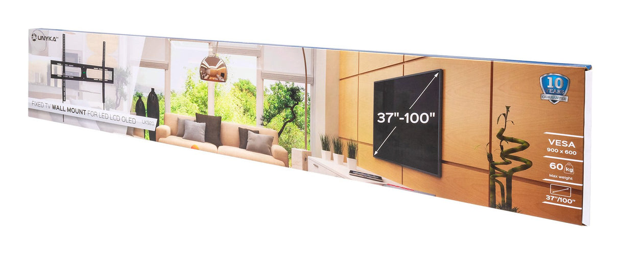 Unykach Soporte Fijo De Pared Para Tv De 37"-100" - Peso Max 60kg - Vesa 900x600mm - Negro