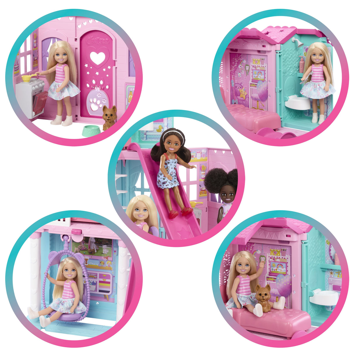 Mattel Barbie Aufklappbares Chelsea Pop-Up-Haus Jfw49