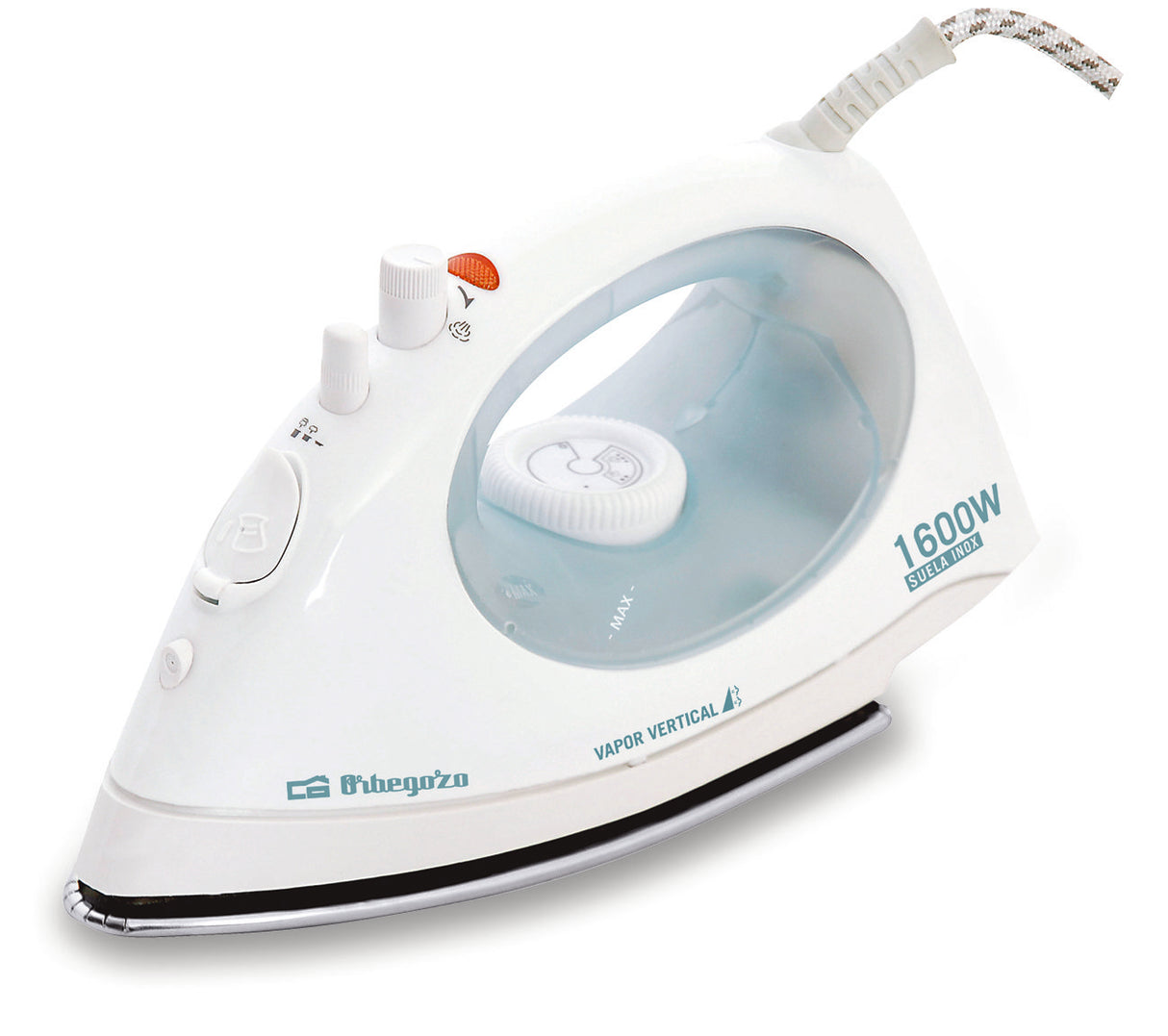 EAN 8436044521737 - Orbegozo SV 1600 Plancha vapor-seco Suela de acero inoxidable 1600 W Blanco imagen 1