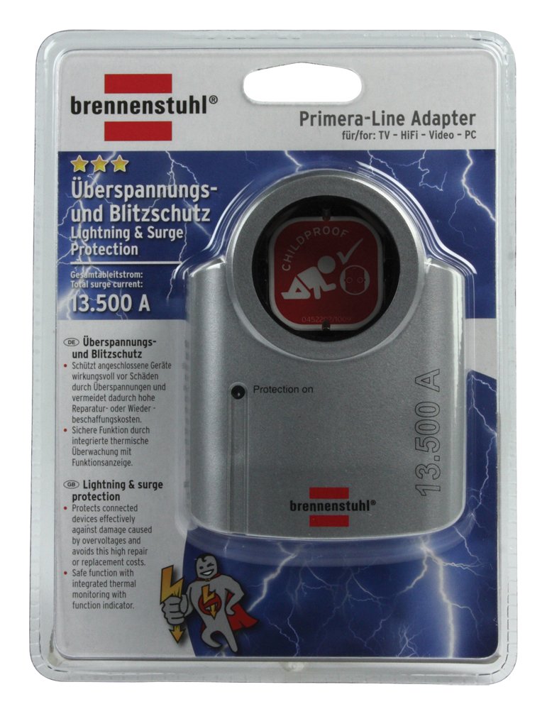 EAN 4007123191482 - Brennenstuhl Primera-Line Negro, Plata 1 salidas AC 230 V imagen 3