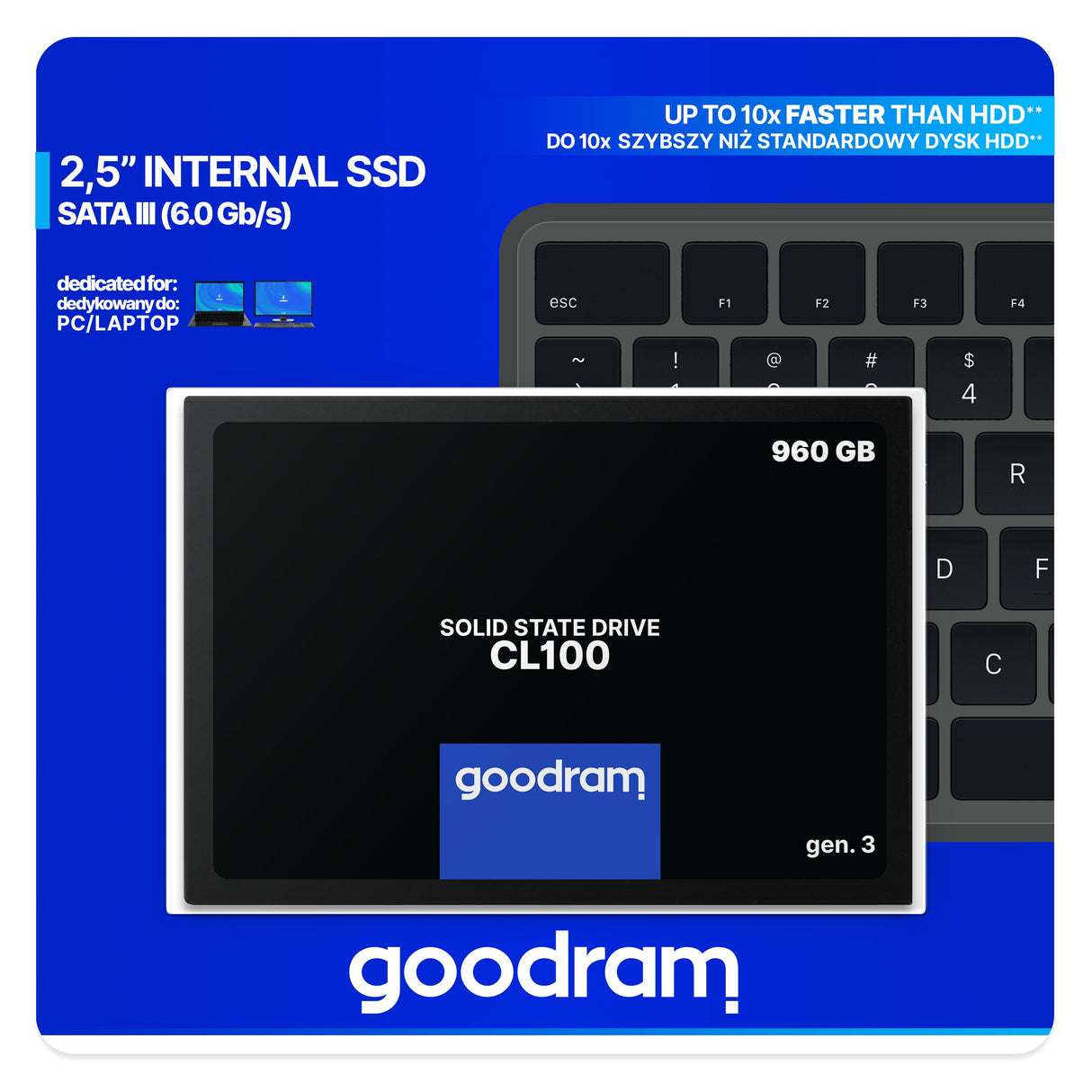 EAN 5908267923429 - Goodram CL100 gen.3 960 GB 2.5" Serial ATA III 3D NAND imagen 8