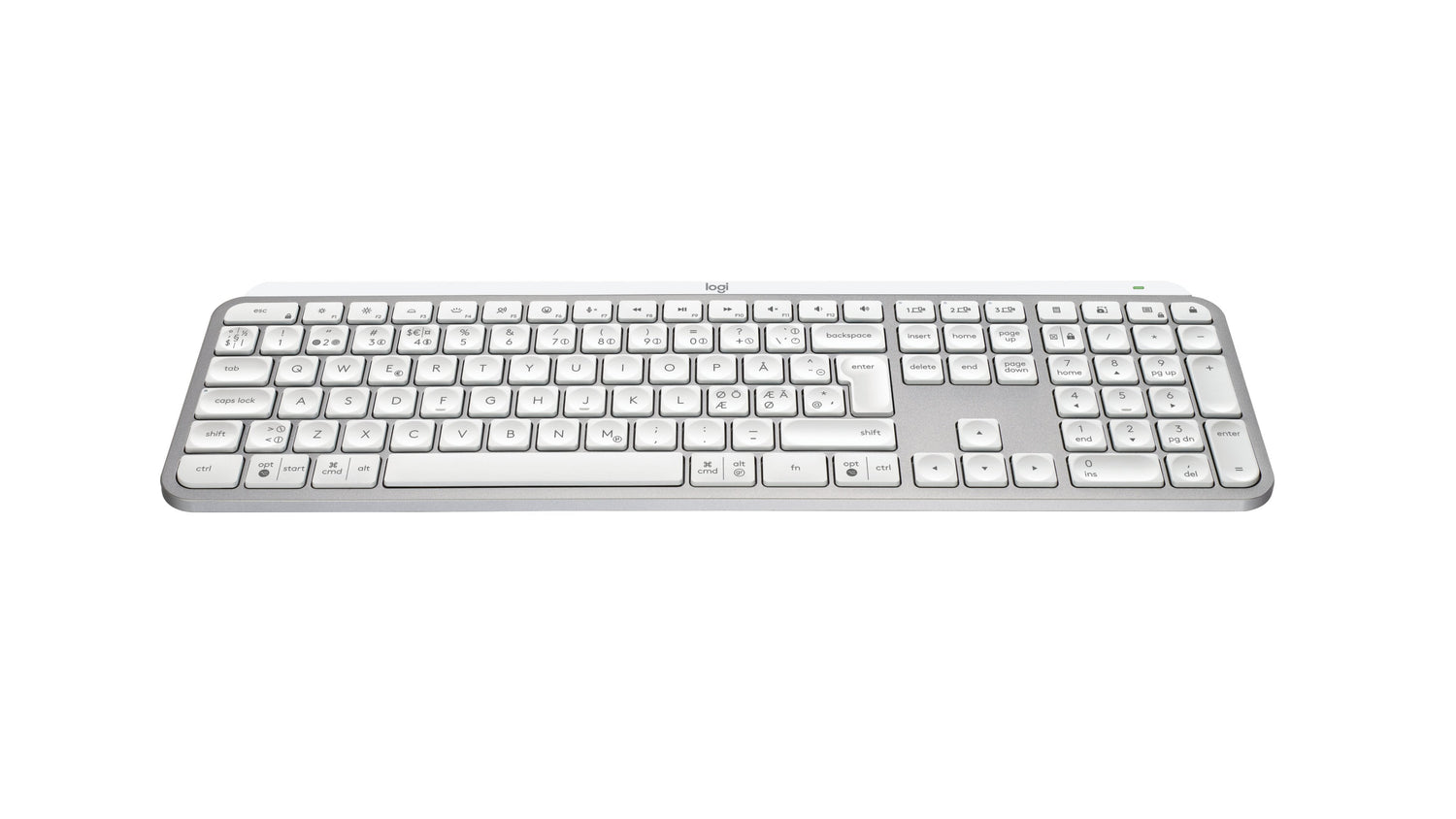 Mx Keys S Wireless Keyboard, Pale Grey