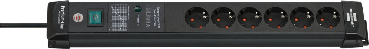 EAN 4007123674800 - Brennenstuhl 1951160402 base múltiple 5 m 6 salidas AC Interior Negro imagen 2