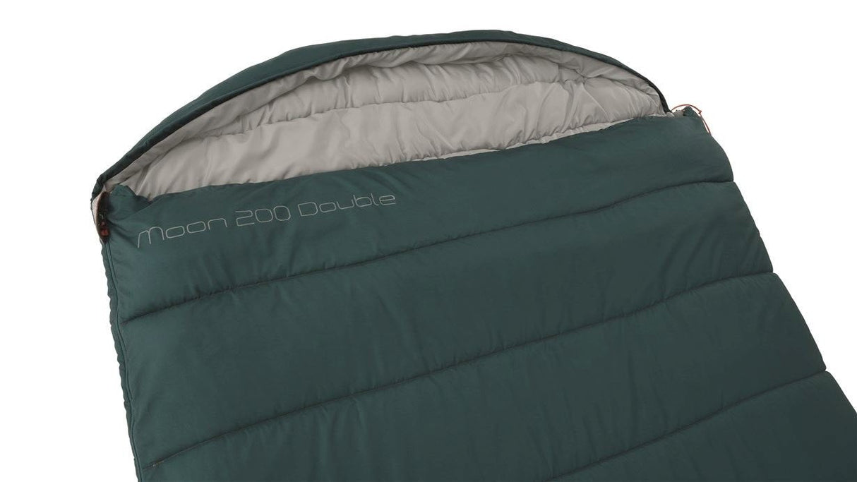 Easy Camp Moon 200 Adulto Saco De Dormir Rectangular Microfibra, Poliéster Verde Azulado