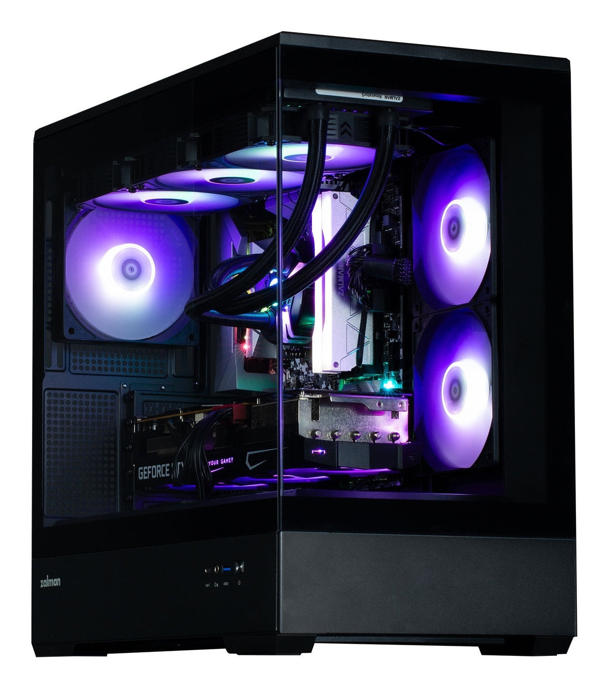 Caja Pc Zalman P30 Matx 3 X Vent 120mm Argb 2xusb 3.0 Negro S/N Fuente