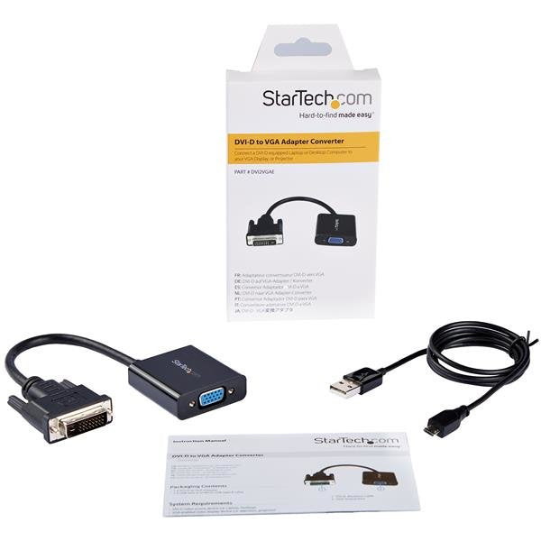 Startech Convertidor Activo Dvi-D A Vga 1080p -1920x1200 Dvi2vgae