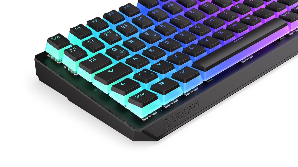 Teclado Alemán Endorfy Thock 75% Rf Inalámbrica + Usb Qwertz Negro