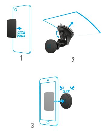 Mobilis 044006 Soporte Teléfono Móvil/Smartphone, Navegante Negro Soporte Pasivo