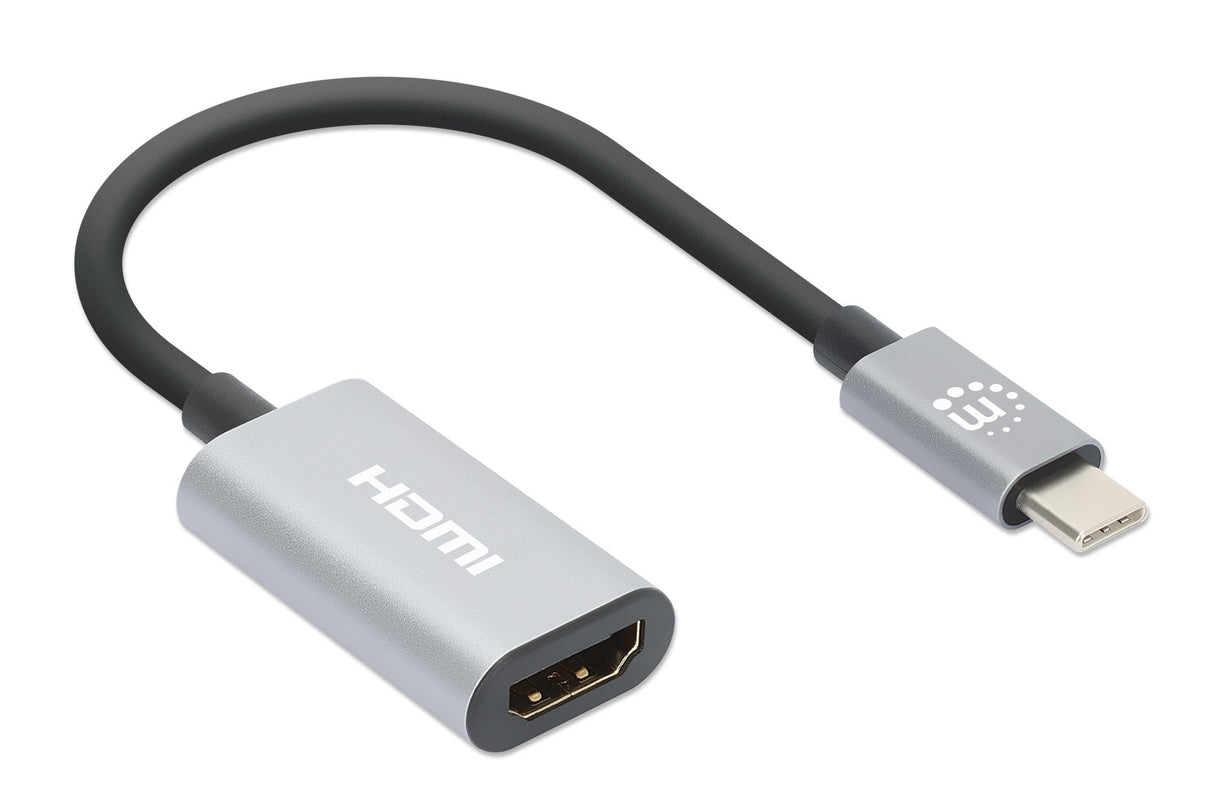 EAN 766623153973 - Manhattan 153973 adaptador de cable de vídeo 0,11 m USB Tipo C HDMI Gris imagen 2