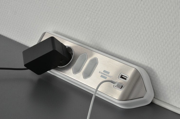 Brennenstuhl Estilo Eckstedoleiste 4-Fach Weiss