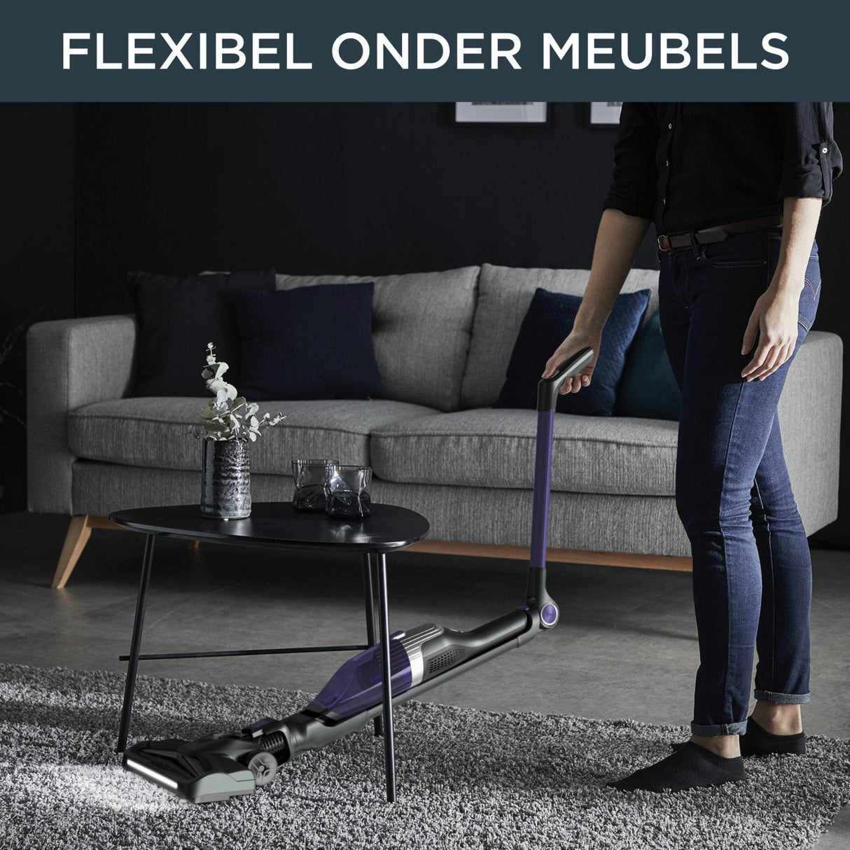 Aspirador Rowenta Xtrem Compact 2-En-1 Rh1238 Negro/Morado