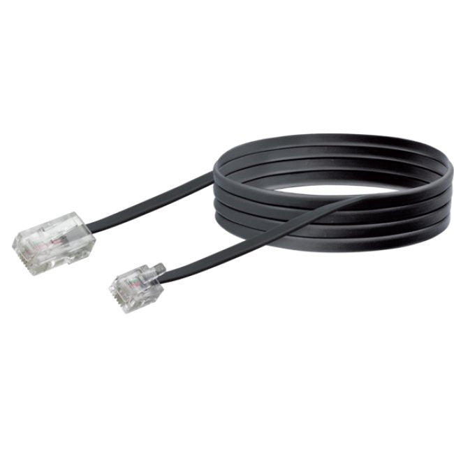 Cable De Módem Schwaiger Rj11 6p2c -> Rj45 8p2c 3m Negro