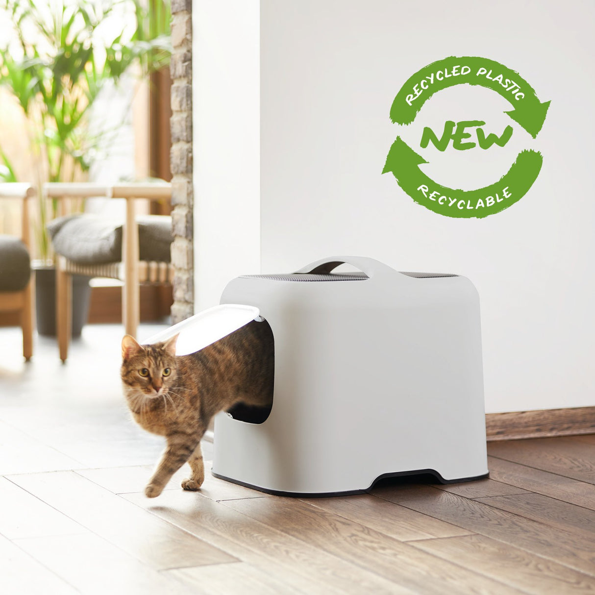 EAN 7610859245069 - Rotho BIALA Gato Caja de arena con cubierta Blanco imagen 2