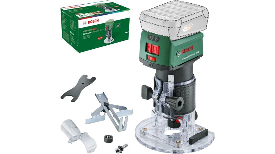 Fresadora Inalámbrica Bosch Advancedtrimrouter 18v-8 (Verde/Negro, Sin Bateria Ni Cargador, Power For All Alliance)
