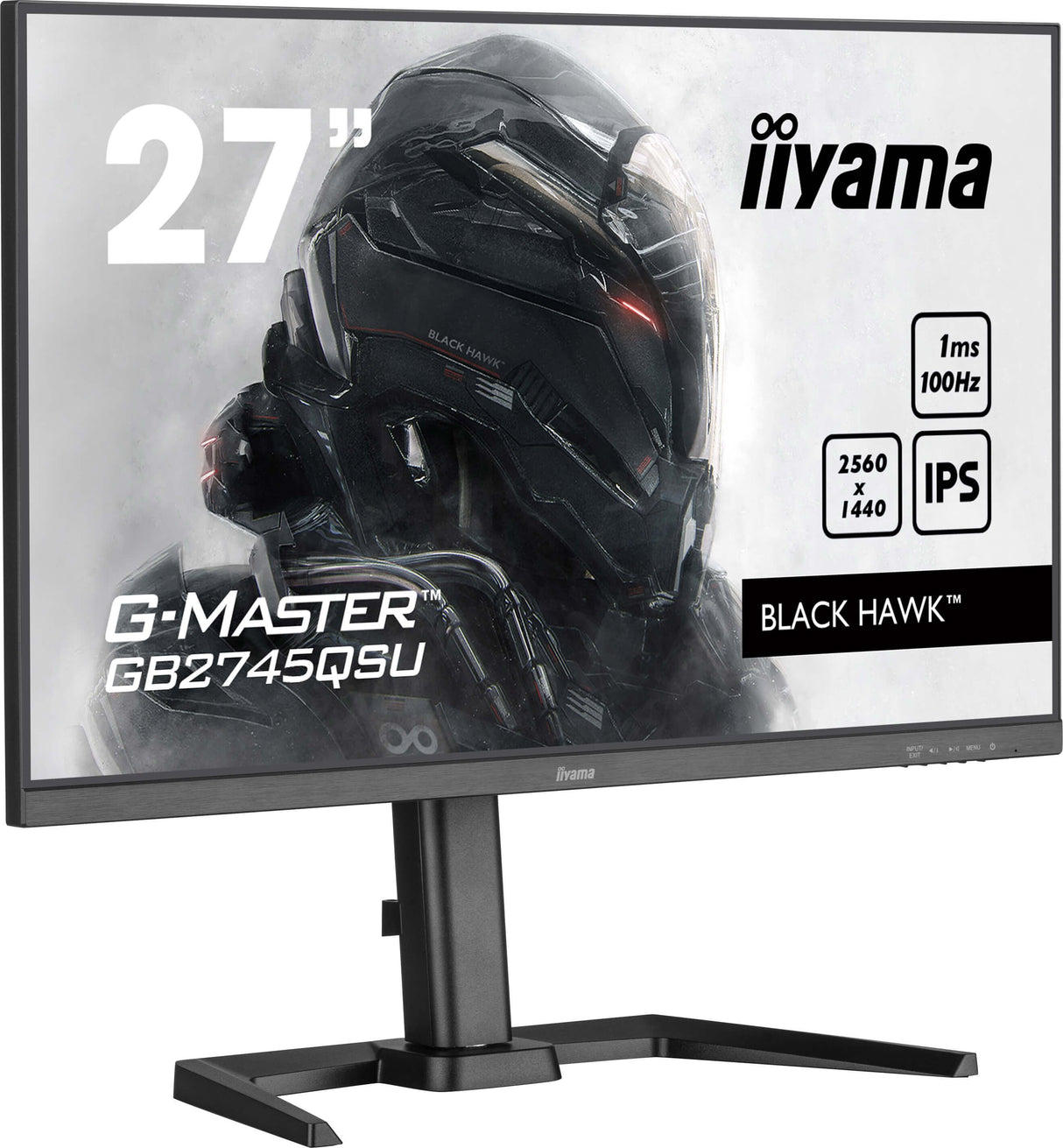 Monitor Gaming Iiyama G-Master Gb2745qsu-B2 Gaming 27", Negro Mate, Qhd, Ips, Concentrador Usb, Panel De 100hz Gb2745qsu-B2