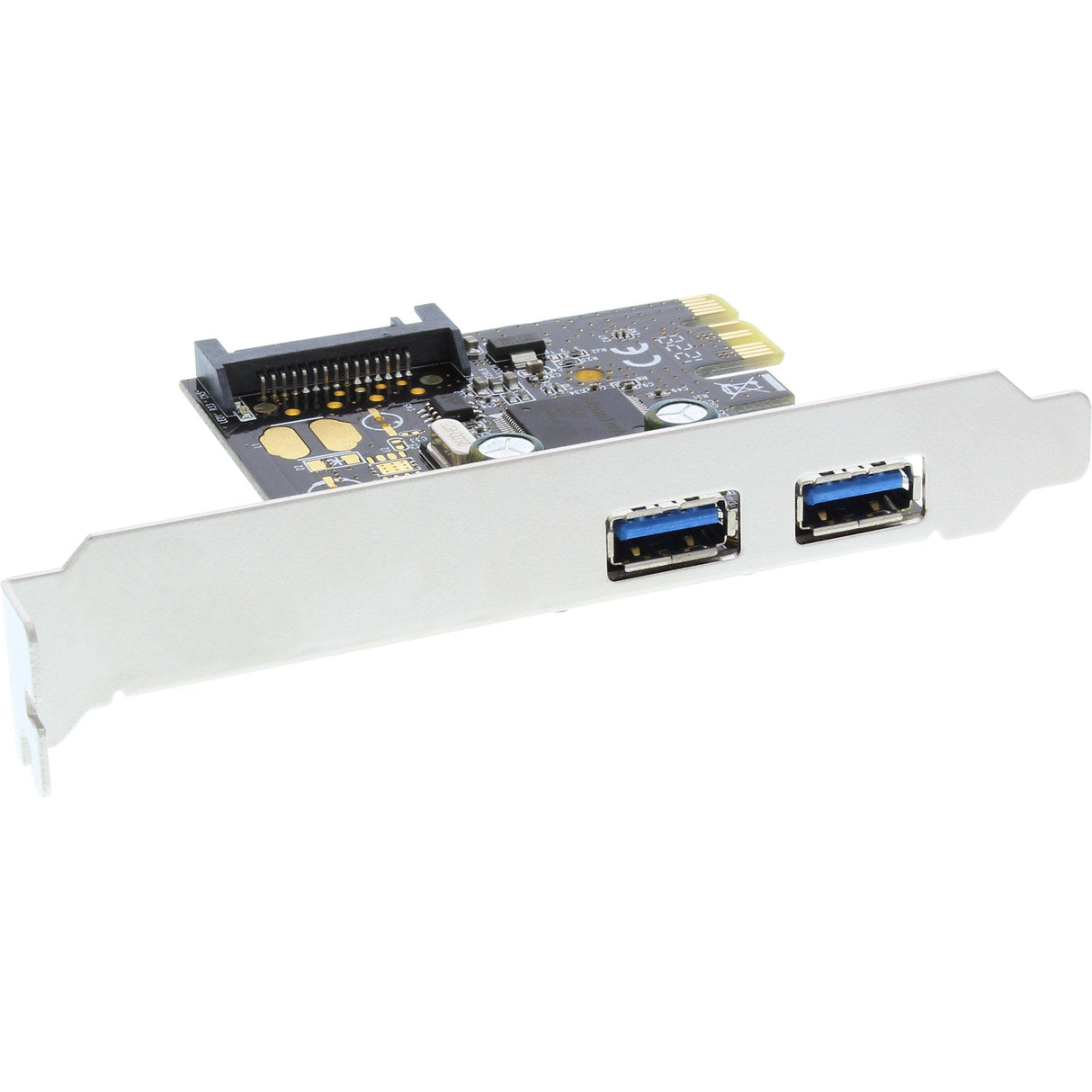 Tarjeta Usb 3.0 De 2 Puertos Inline Con Puerto De Alimentación Auxiliar Sata Pcie