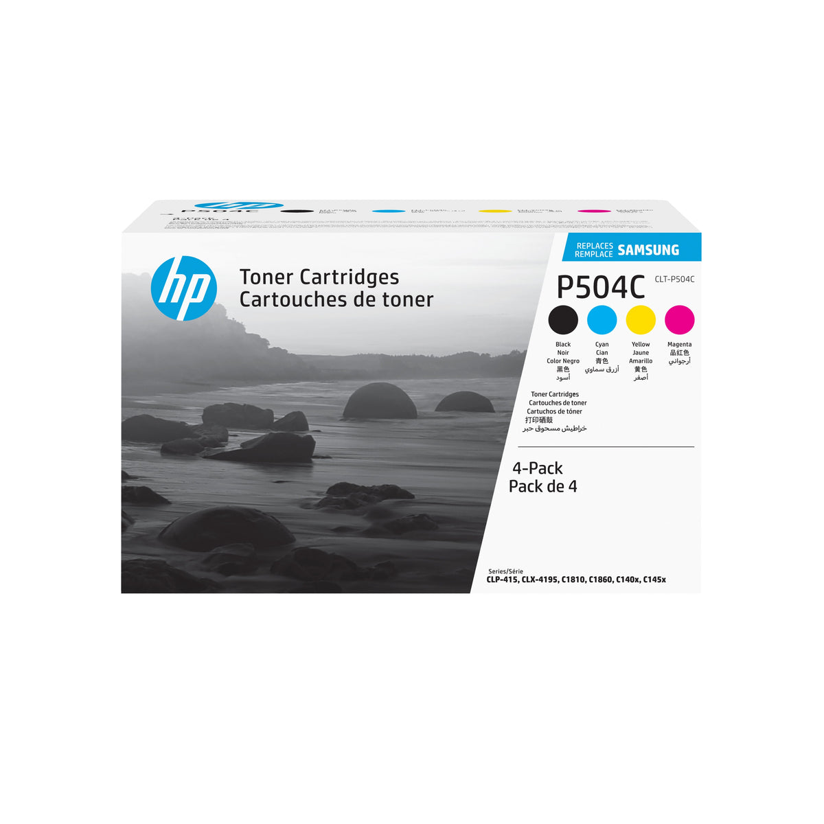 Samsung Clt-P504c 4-Pack Cyan/Magenta/Yellow/Black Original Toner Cartridge Cartucho De Tóner 4 Pieza(S) Negro, Cian, Magenta, Amarillo
