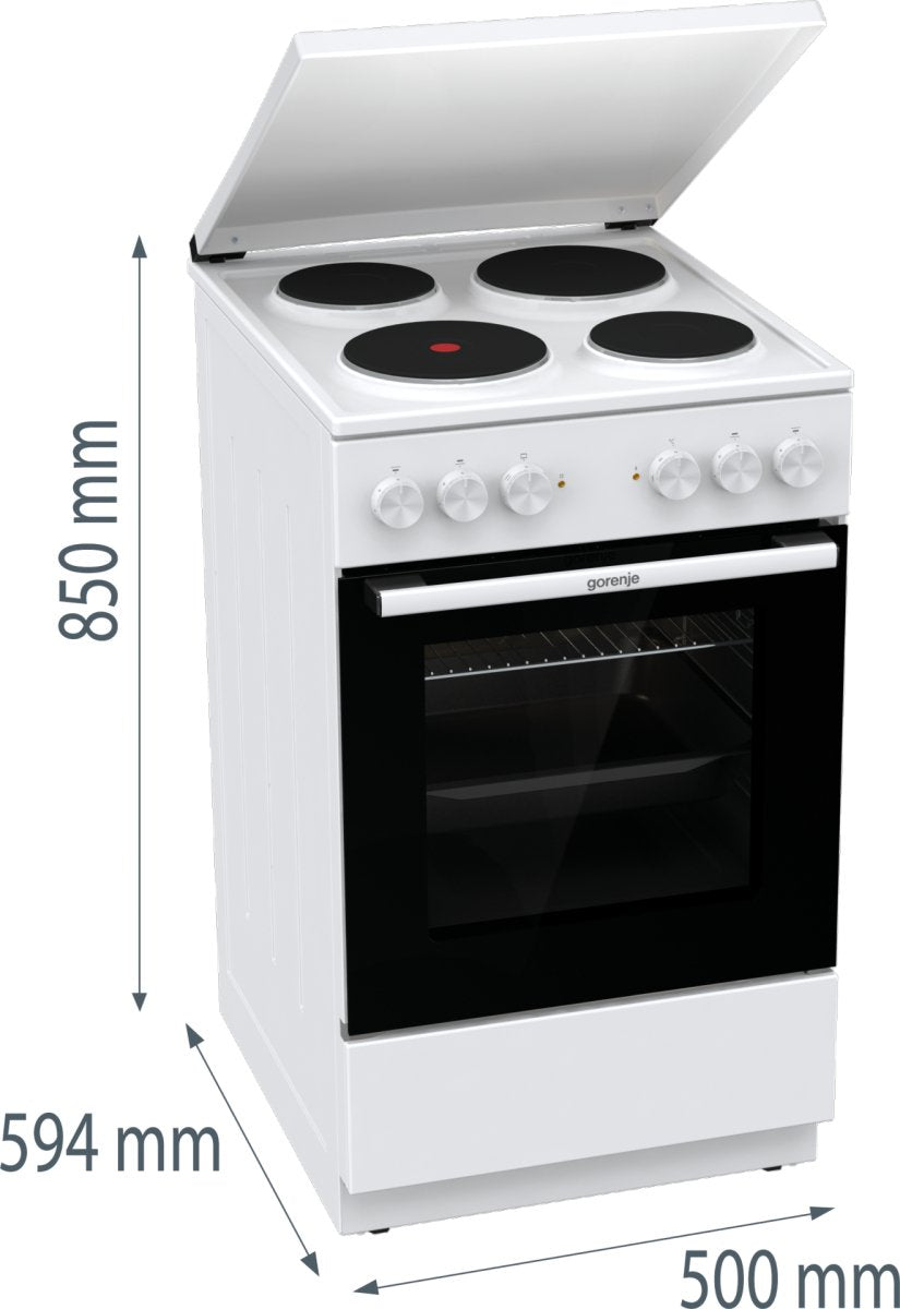 EAN 3838782748783 - Gorenje GE5A23WH Cocina independiente Eléctrico Hornillo eléctrico / Placa eléctrica Blanco imagen 8