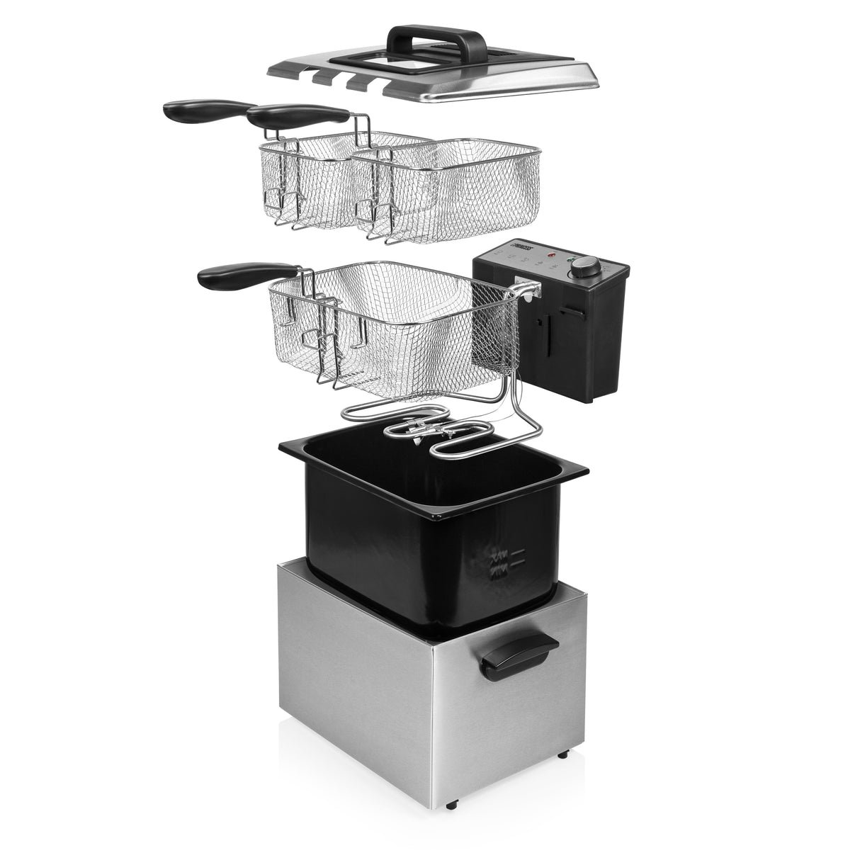 EAN 8713016085702 - Princess 185000 Doble 5 L Independiente 3270 W Negro, Acero inoxidable imagen 7