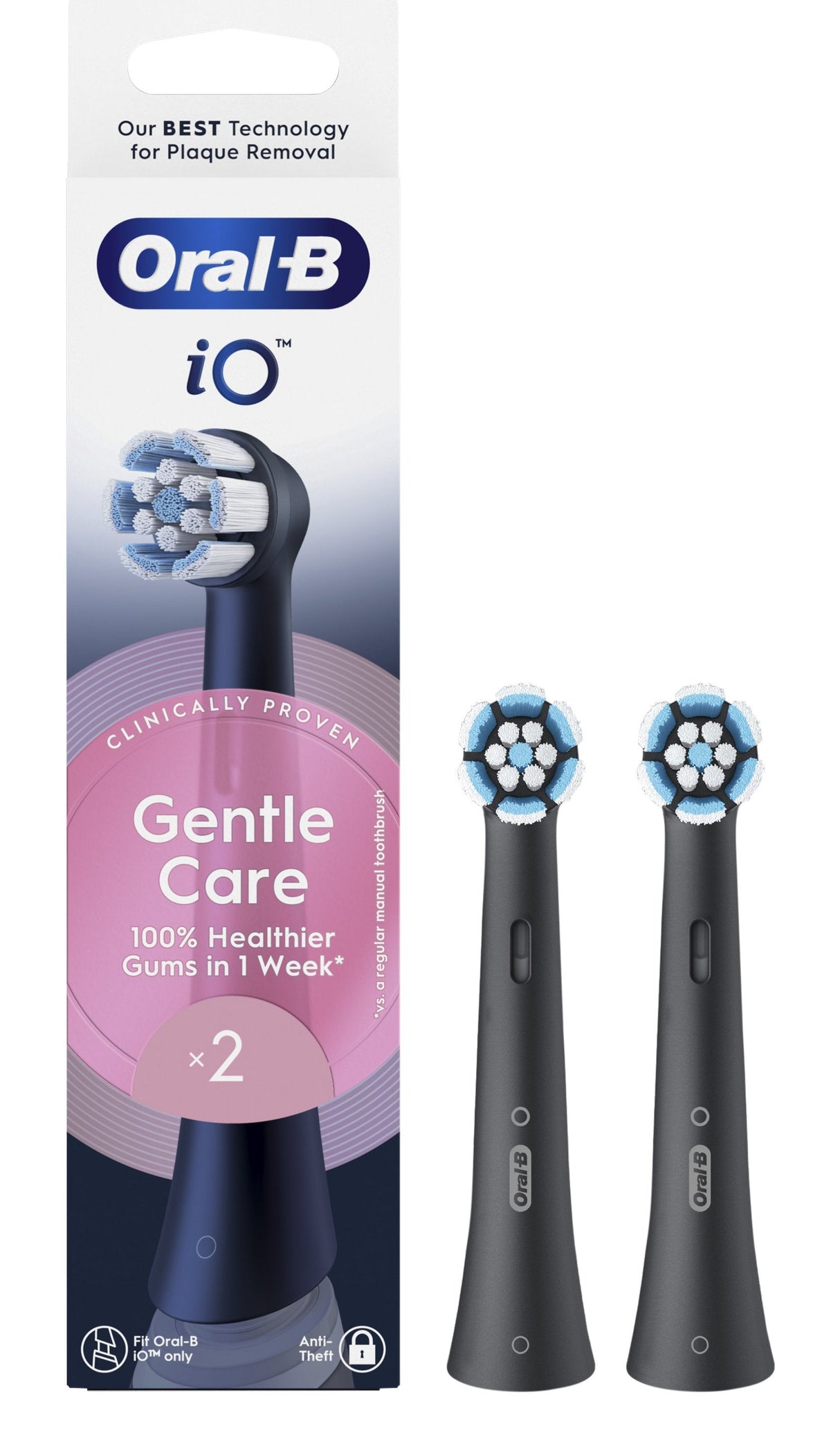 Oral-B Io Sanfte Reinigung 2er AufsteckbRsten Schwarz