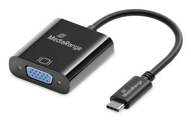 Mediarange Usb-C Zu Vga Video Convertidor, 20cm, Negro