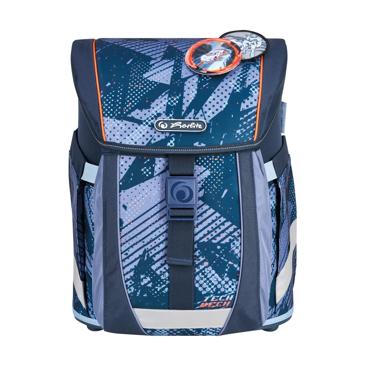 EAN 4008110396347 - Herlitz FiloActive XL Plus TechMech juego de mochila escolar Niño Poliéster Azul, Naranja imagen 2