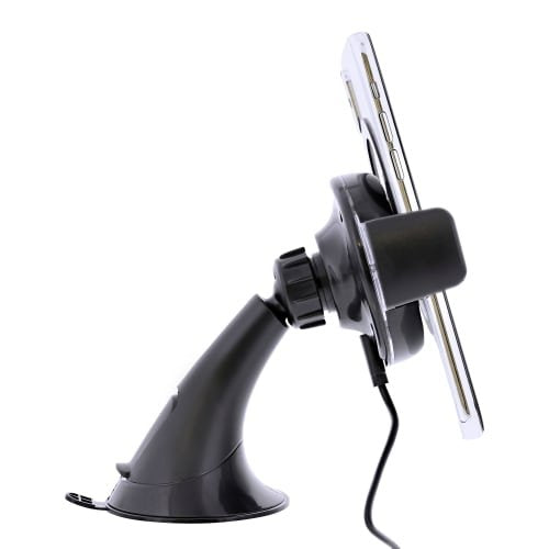 Tnb Way - Cargador De Coche De Inducción De 10w, Soportes 2 En 1 + Cable Micro Usb Integrado - Negro