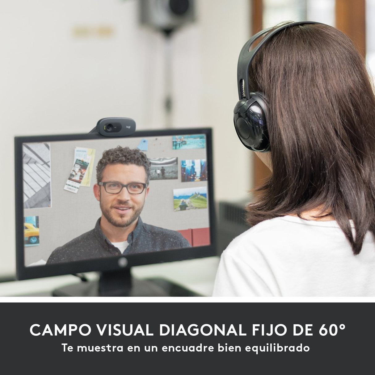 Logitech Webcam Hd C505 Negra 720p/30fps/Micro Largo Alcance/Usb-A 960-001364