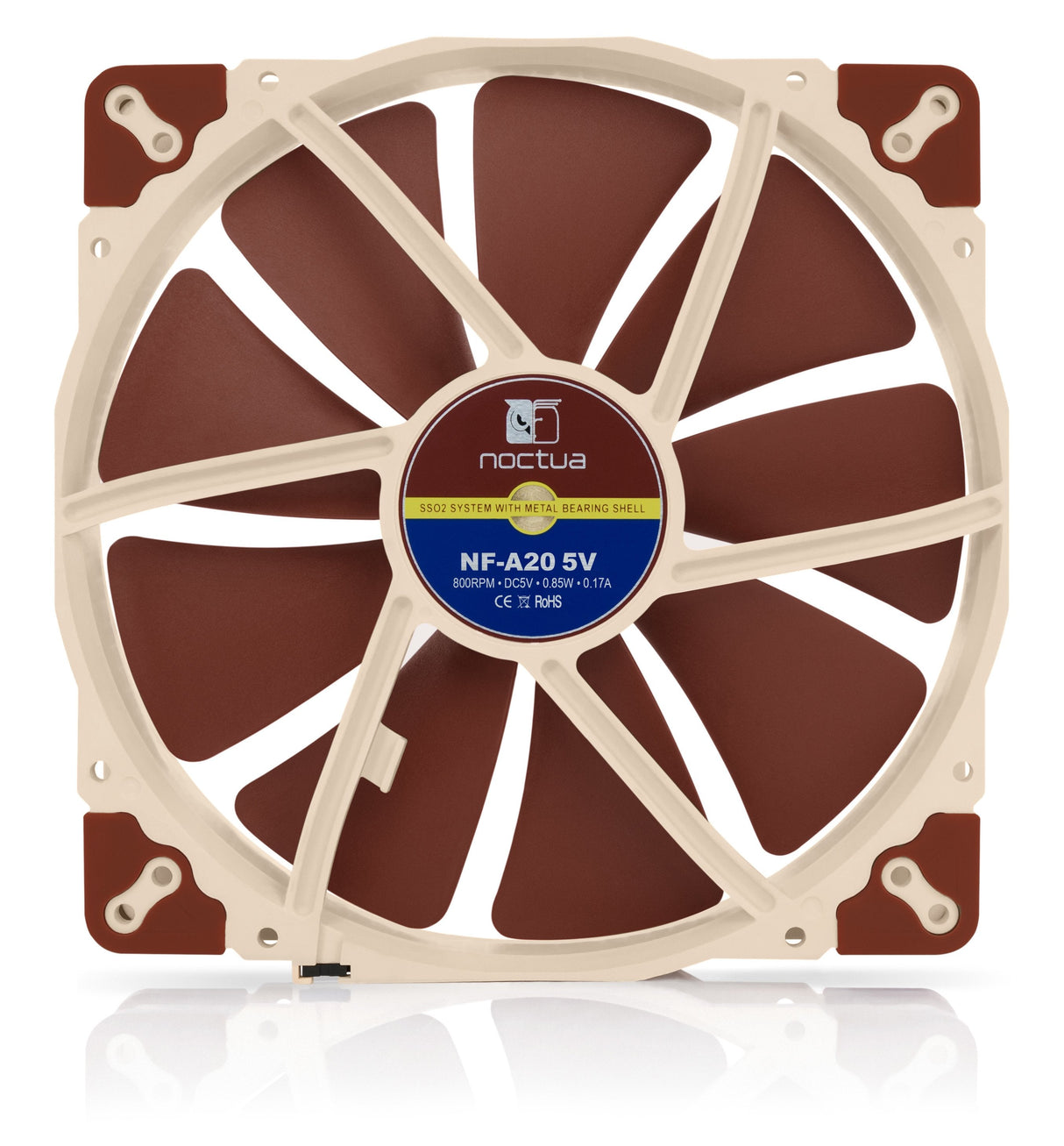 EAN 9010018100068 - Noctua NF-A20 Carcasa del ordenador Ventilador 20 cm Beige, Marrón imagen 3