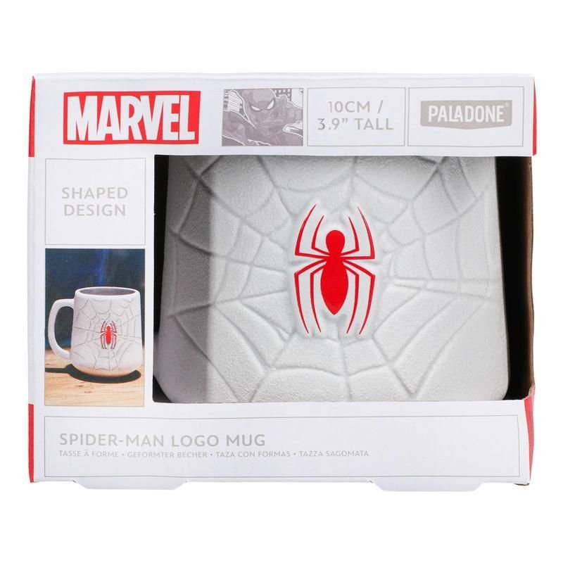 Taza 3d Paladone Marvel Telaraña Y Logo Spider Man 350 Ml