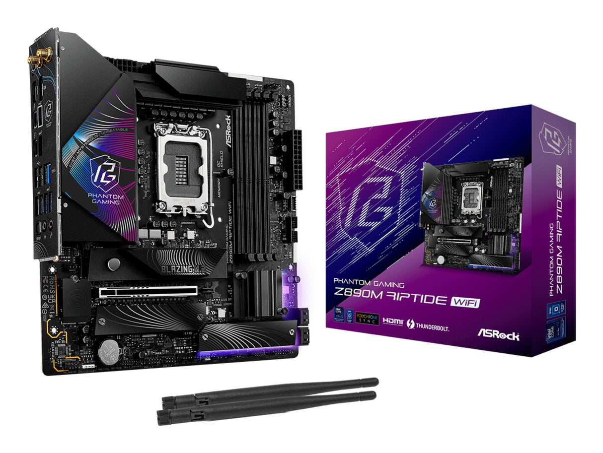 EAN 4710483949722 - Asrock Phantom Gaming Z890M Riptide WiFi Intel Z890 LGA 1851 (Socket V1) micro ATX imagen 1