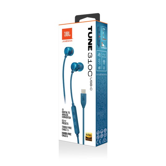 Auriculares Jbl Tune 310c Usb-C Azul In-Ear
