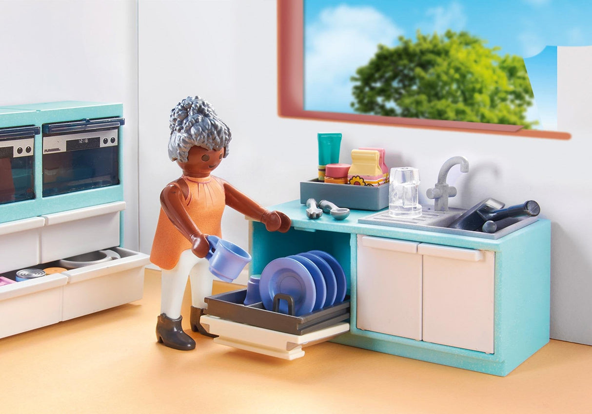 Playmobil 71608 My Life Cocina Con Comedor, Juguete De Construcción 71608