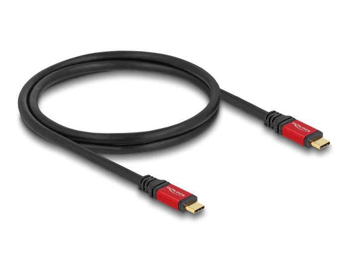 Delock 80050 Cable Usb 2.0 Usb Type-C Macho A Macho Pd 3.1 240 W E-Marker 1 M Rojo Metal