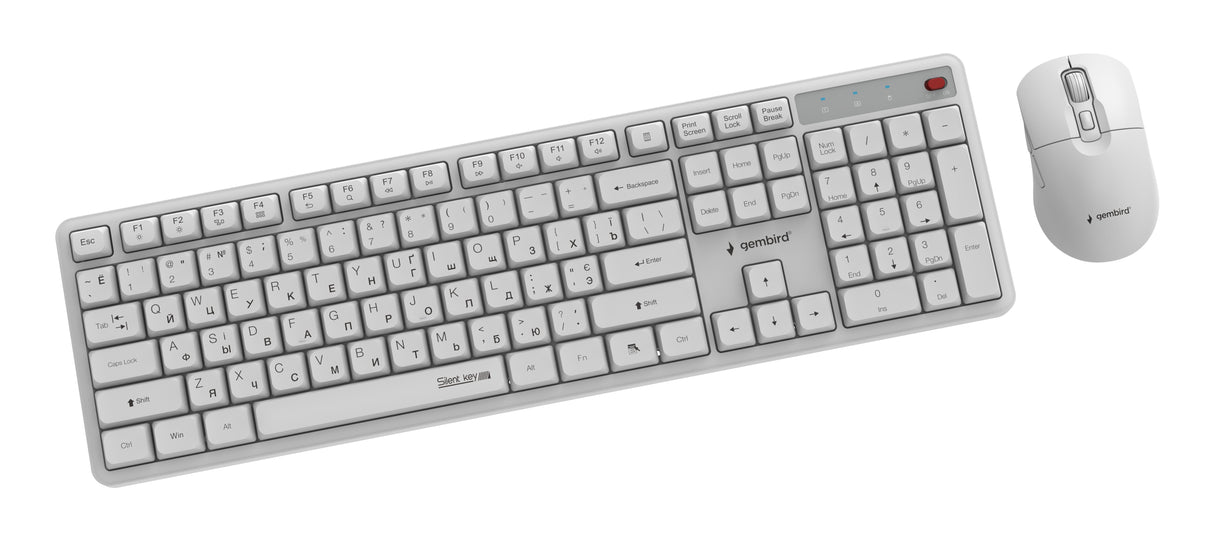 Keyboard +Mouse Wrl Cyrillic/Wht Kbs-Wms-01-W-Cyrl Gembird
