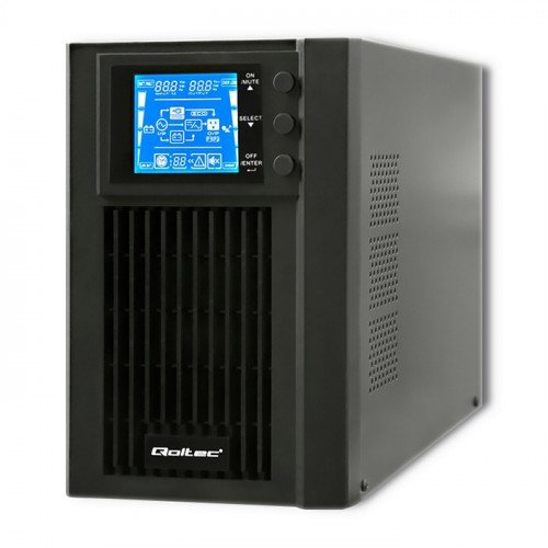 EAN 5901878530420 - Qoltec 53042 sistema de alimentación ininterrumpida (UPS) Doble conversión (en línea) 1 kVA 800 W 2 salid imagen 1