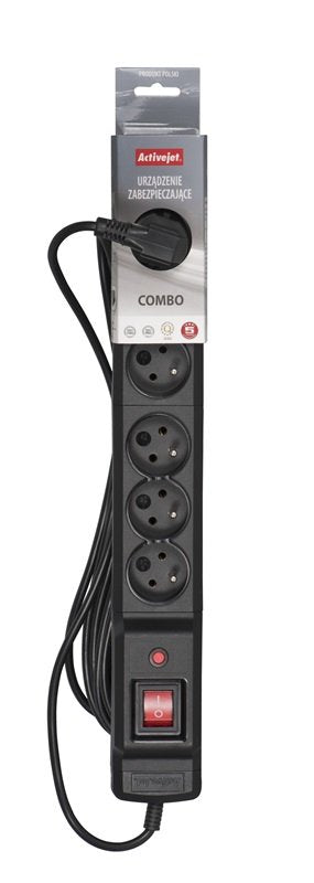 EAN 5901443115618 - Activejet COMBO 6GN 3M base múltiple 6 salidas AC Interior Negro imagen 3