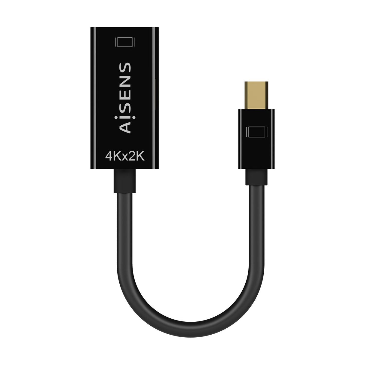 Aisens Conversor Mini Displayport V1.2 A Hdmi V1.4 4k@30hz - Mdp/M-Hdmia/H - 15cm - Negro