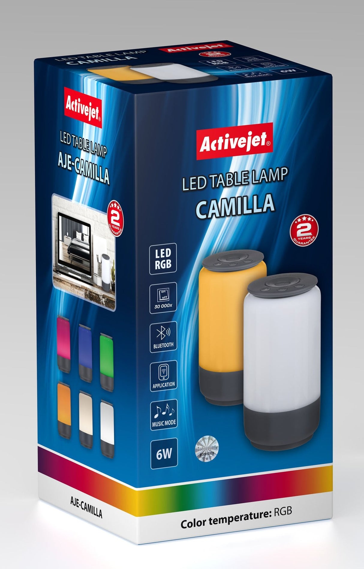 EAN 5901443122753 - Activejet AJE-CAMILLA RGB lámpara de mesa Negro imagen 12