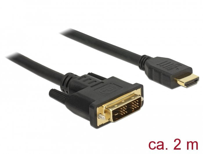 Delock 85584 Cable Hdmi -> Dvi-D 2m  Negro
