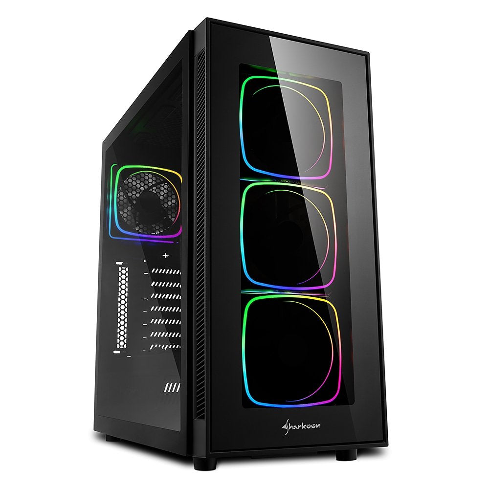 Caja Atx Sharkoon Tg6 2xusb3.0 2xusb2.0 Sin Fuente Rgb