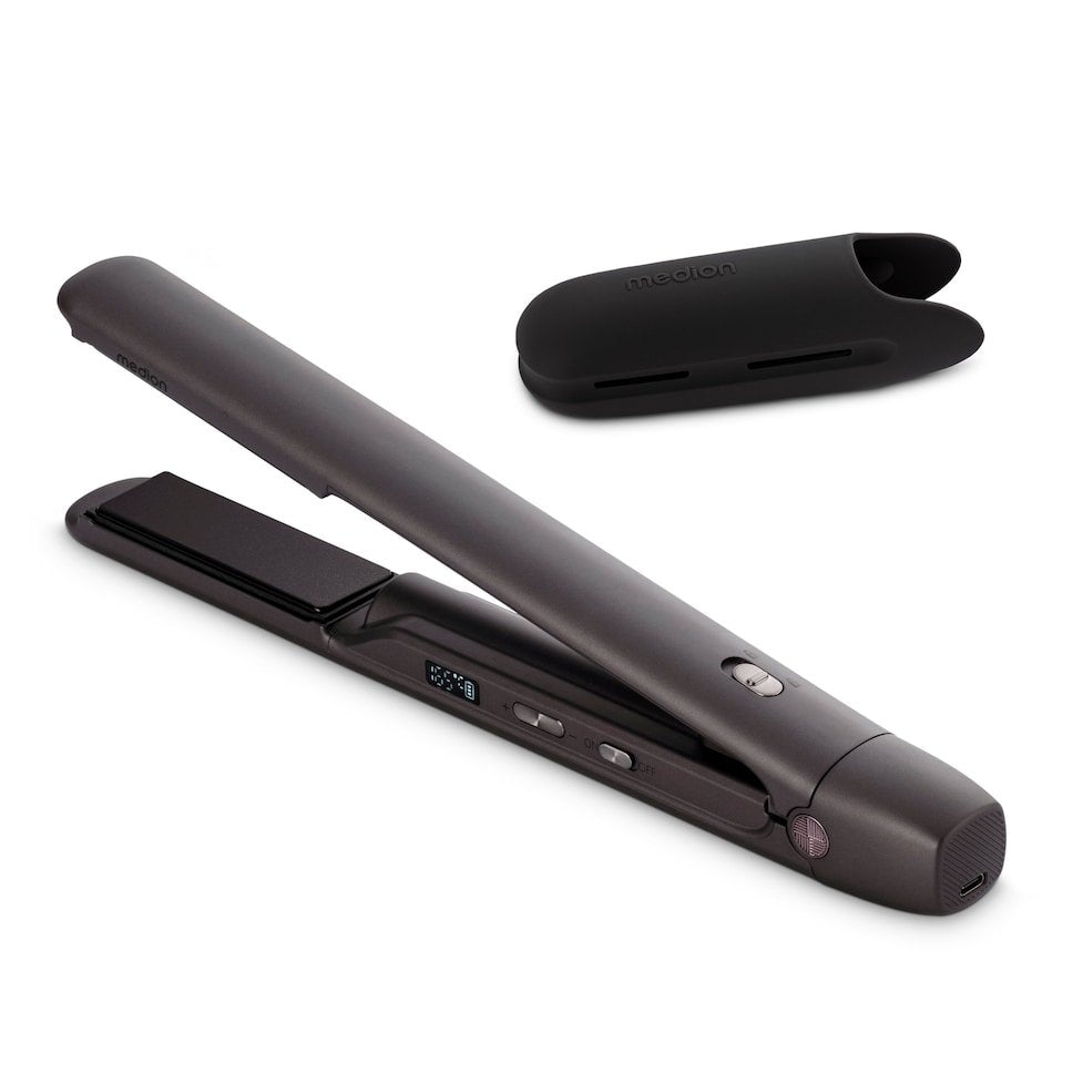 Plancha De Pelo Medion Hs2 Sin Cable Con Pantalla (Indicador De Temperatura Y Batería Con Sensor De Temperatura 50076372
