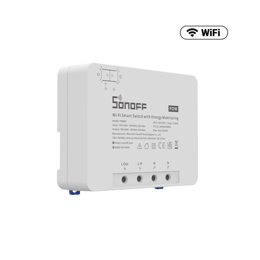Sonoff Powr3 Interruptor Eléctrico Interruptor Inteligente Blanco