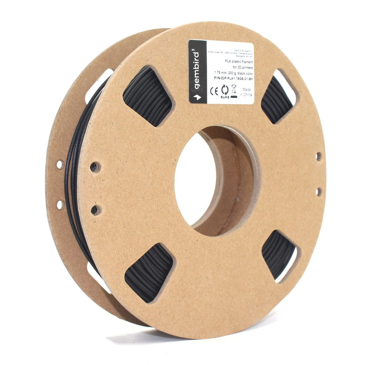 EAN 8716309118934 - Gembird 3DP-PLA1.75GE-01-BK material de impresión 3d Ácido poliláctico (PLA) Negro 330 g imagen 3