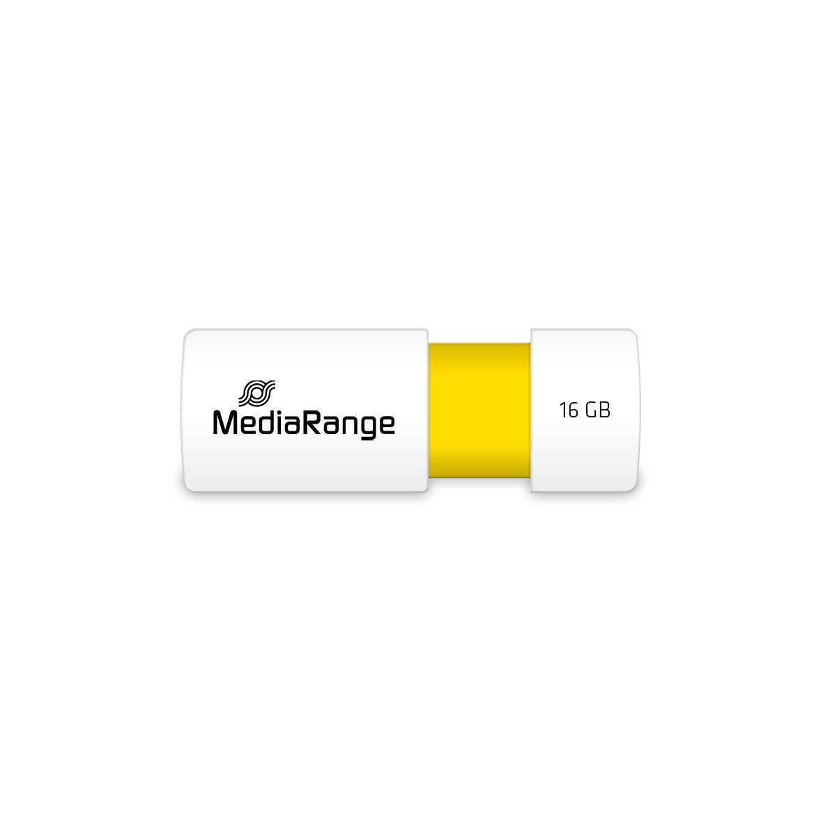 Memoria Usb Mediarange 16gb Usb 2.0 Slider Amarillo