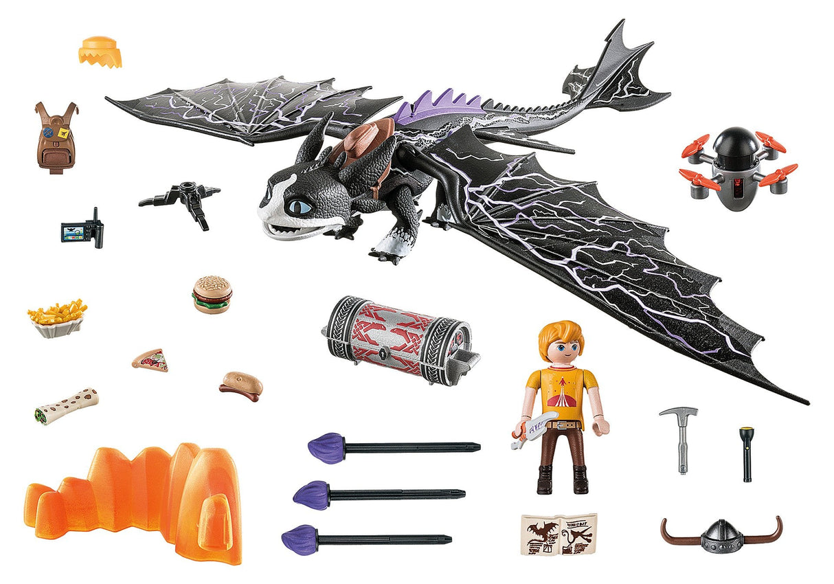 Playmobil 71081 Dragons: The Nine Realms - Thunder & Tom, Konmruktionsspielzeug 71081
